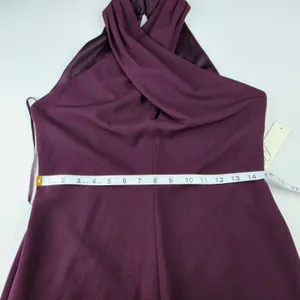 Eliza J NWT Plum Purple Crisscross Halter Sheath Dress EJ8M7992 Womens Size 8 thumbnail 12