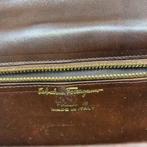 Salvatore Ferragamo Vintage Brown Clutch thumbnail 7