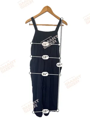 Old Navy Black Square-Neck Midi Jumpsuit Dress with Wide Straps thumbnail 2