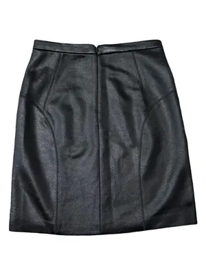 T Alexander Wang Women’s Size S Black Seamed Shimmery Pencil Straight Skirt thumbnail 2