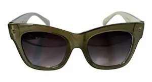 Steve Madden Sunglasses Womens‎ Green Chain Link Cat Eye Y2K Retro SR0422 thumbnail 1