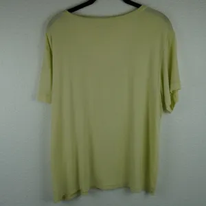 American Eagle Soft Sexy V Neck T Shirt Womens Medium Butter Yellow Short Sleeve thumbnail 3