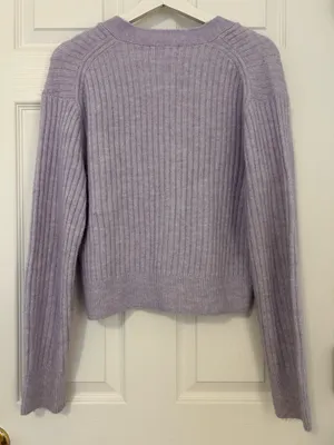Purple H&M Cardigan V-Neck XS thumbnail 2
