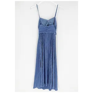 Song of Style Pleated Midi‎ Dress Women's Size XS Lapis Blue Wedding Guest thumbnail 4