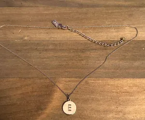 Kate Spade rose gold initial E necklace thumbnail 2