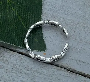 Cable Link Sterling Silver Toe Ring thumbnail 3