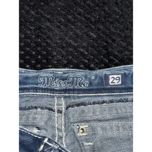 Miss Me Womens Bootcut Jeans Medium Wash Embroidered Studded Mid Rise Sz 29 thumbnail 3