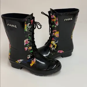Roma Epaga' Floral Rain Boot size 8‎ thumbnail 2