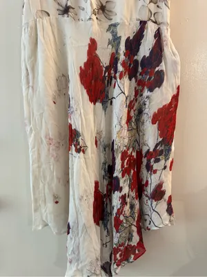 Anthropologie Varun Bahl Floral Levu Swing Dress Size L Sleeveless Hi-low thumbnail 8