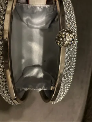 Lulu Townsend Embellished Silver Evening Clutch thumbnail 3