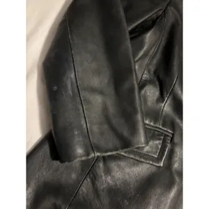 Worthington Black Genuine Lambskin Leather Blazer Jacket‎ Petite Large 3-Button thumbnail 3