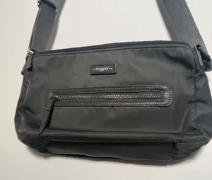 Baggallini Dark Gray Nylon Crossbody Purse Bag thumbnail 1