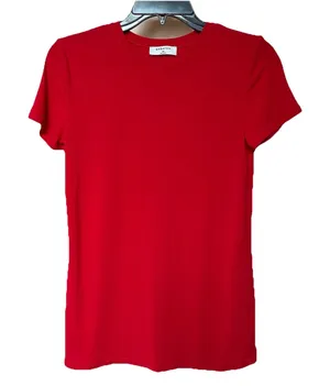 Aritzia Babaton T Shirt Womens XS Short Sleeve Red Long Line Classic Preppy City thumbnail 1