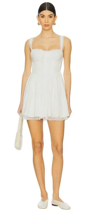 MORE TO COME Zia Mini Dress in White XLarge New Womens thumbnail 1