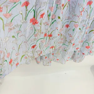 Banana Republic Pale Blue Hi Low Dress Sz 14 Coastal Boho Resort Floral Garden thumbnail 6