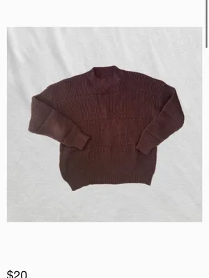 Brown mockneck knit sweater Size M thumbnail 2