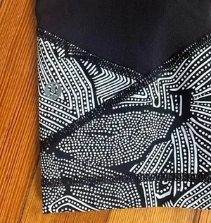 Lululemon Pace Rival Crop (Full-On Luxtreme) in Dottie Tribe White Black Size 6 thumbnail 6