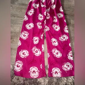 Vanity vintage Y2K pink monkey lounging pants with bananas thumbnail 8