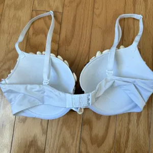 Custom Rhinestone Shell‎ Mermaid Calvin Klein Bra Festival Beachwear sz 34C thumbnail 4