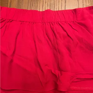 Free People Gia Red Crepe‎ Strapless Flounce Top & Wide Leg Pants Set Size Small thumbnail 16