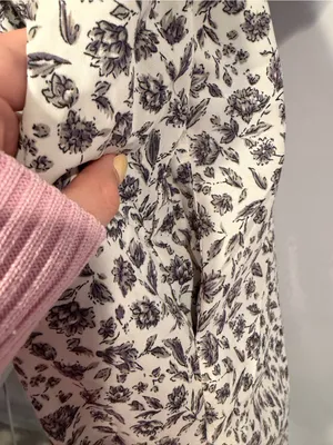 Mikarose Cream Dress‎ with Gray Floral Print thumbnail 5