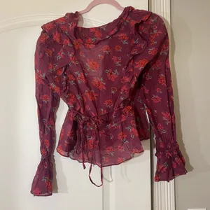 Free People Amanda‎ Ruffle Long Sleeve Top NWT thumbnail 7