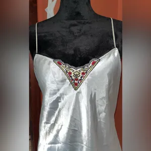 Vintage Beth Michaels slip dress White thumbnail 2