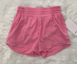 Lululemon Hotty Hot High Rise Lined Shorts 4" Candy Cloud Size 4 thumbnail 1