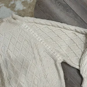 Free people cream turtleneck sweater thumbnail 4
