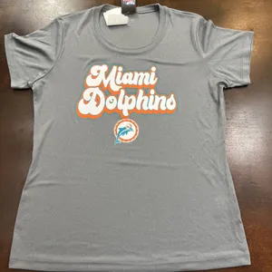 New Era Licensed NFL Team Apparel Miami Dolphins Tee Sportswear T-shirt Football thumbnail 1
