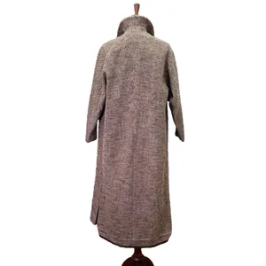 Vintage 1950s Tweed Maxi Coat Small Brown Hand Tailored Dumas California thumbnail 4