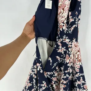 B. Darlin Womens Floral Printed Mini Halter Pleated Fit & Flare‎ Dress thumbnail 13