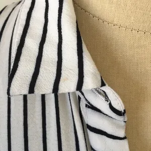 DO+BE long Striped black and white button top thumbnail 5