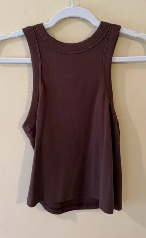 Old Navy Chocolate Ribbed Tank - Women's Sleeveless Top thumbnail 1