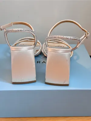 Badgley Mischka Brixley satin heel with rhinestones thumbnail 3