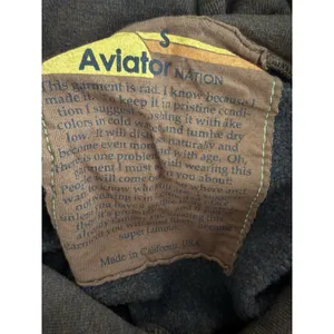 Aviator Nation Logo Pullover‎ Relaxed Hoodie Chocolate Size Small thumbnail 9