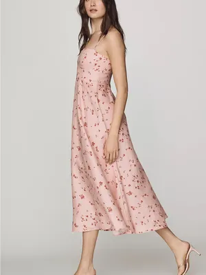 New Reformation Monette Strapless Midi Dress size 6 thumbnail 2