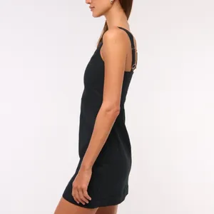 Abercrombie & Fitch: Linen-Blend Wide Strap Mini Dress thumbnail 4