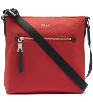 DKNY Gia Red with Black Strap Nylon Crossbody bag thumbnail 1