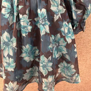 Milkmaid‎ Mini Dress Blue Brown Large thumbnail 4