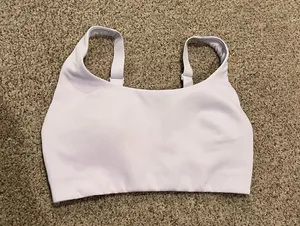 NWT lululemon in alignment straight strap bra light support C/D cups in lavender dew thumbnail 3