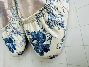 Steve Madden Cream and Blue Floral Mary Jane Flats thumbnail 4