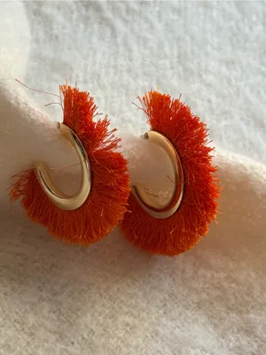 ZARA Fringe Hoop Earrings thumbnail 4