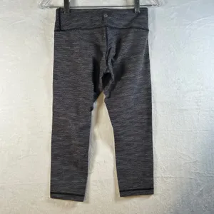 Lululemon Align High Rise Crop Leggings Black White Geometric Pattern‎ Size 4 thumbnail 2