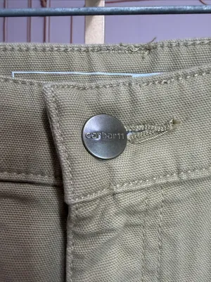 Carhartt Rugged Flex Loose Fit Canvas Work Pant Khaki Tan. Size 14S thumbnail 5