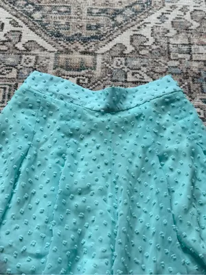 Lucy in the Sky Aqua Green Flowy Shorts Elastic Waist Lined Textured Lightweight Women’s XS/S thumbnail 2