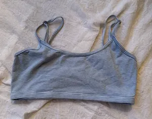 Brandy Melville blue striped baby tank thumbnail 1