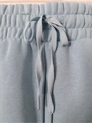 Blogilates Women's Travel Trouser High-Rise Wide Leg Sweatpants Lt Blue 3X NWT thumbnail 5