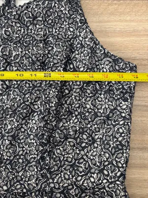Ann Taylor Sleeveless Peplum Top Women Size 6 Blue White thumbnail 4