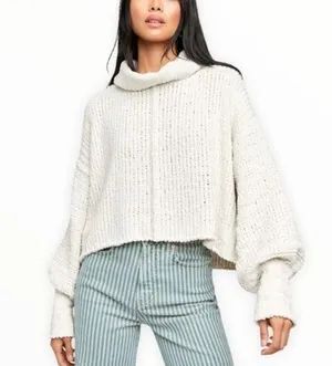Free People Be Yours Sweater Size Medium Oversized thumbnail 1